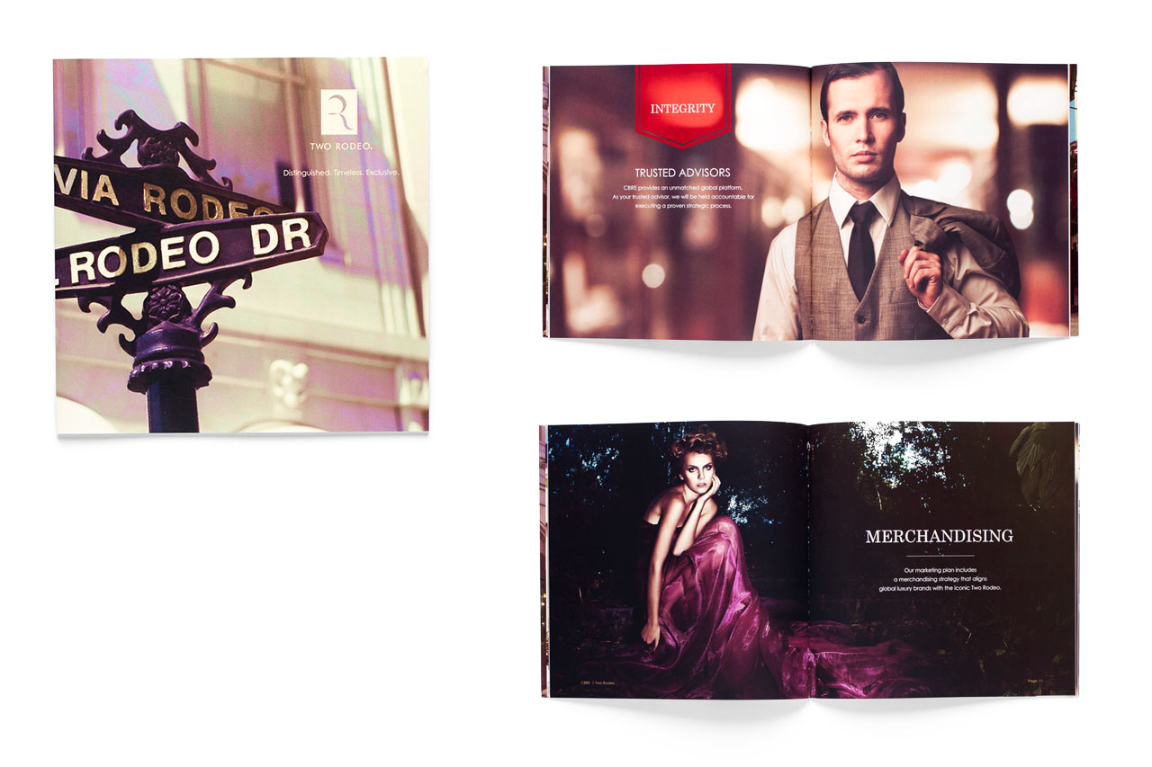 image of a full color perfect binding brochure of luxury items