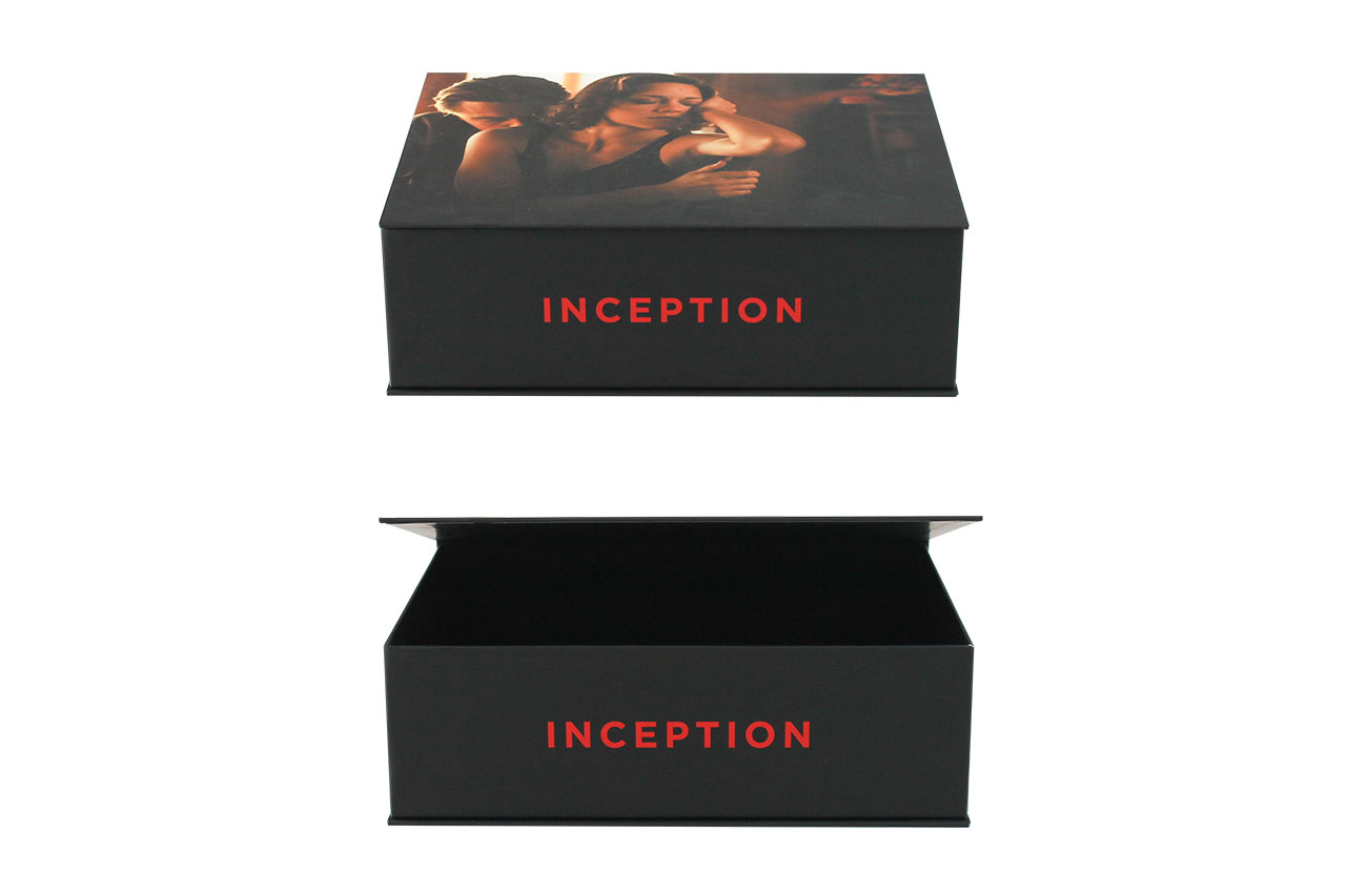 an image showing a promotional box for a movie to hold printed materials and a gift